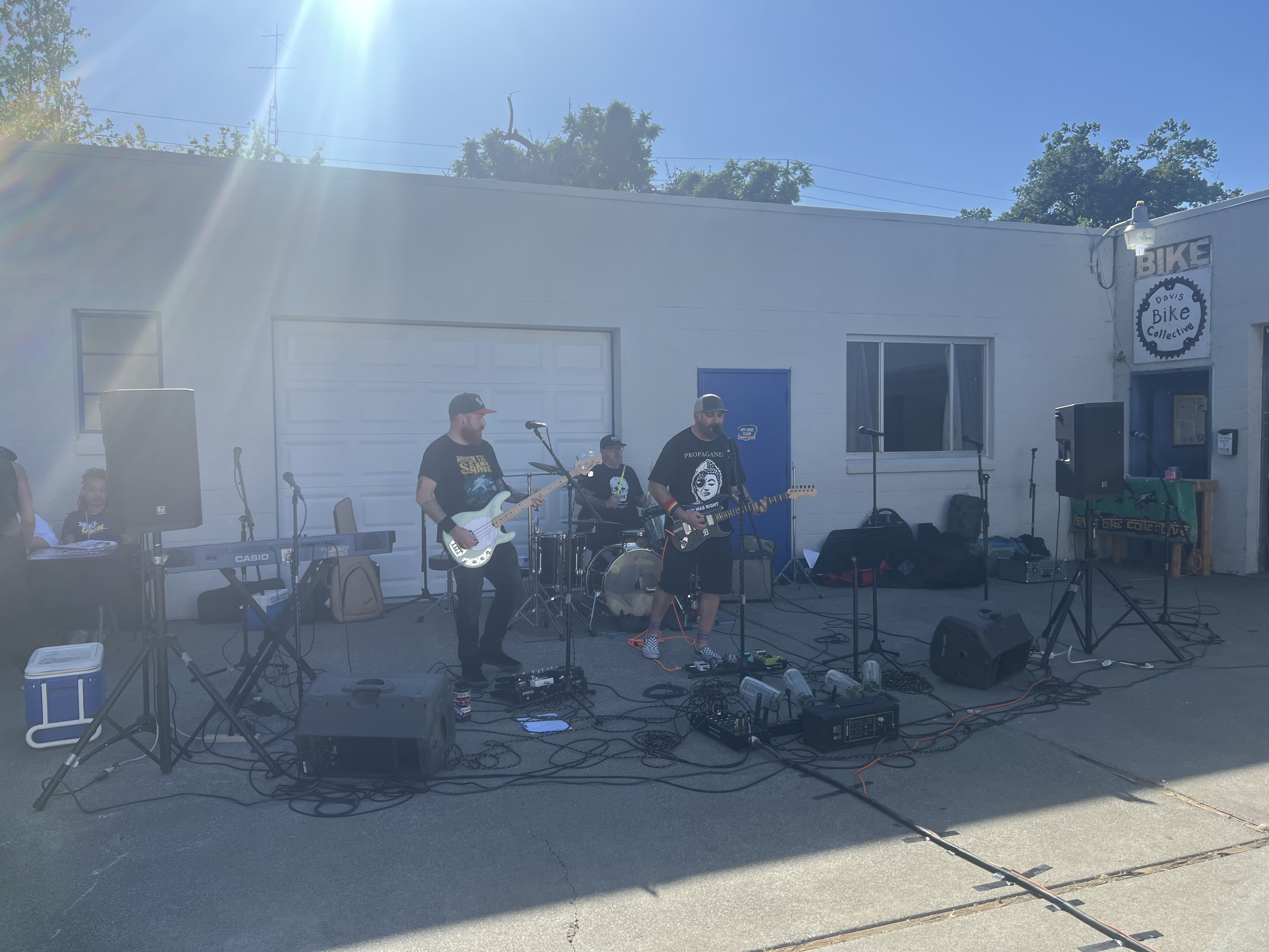 Fighting words performing at the Bike collective